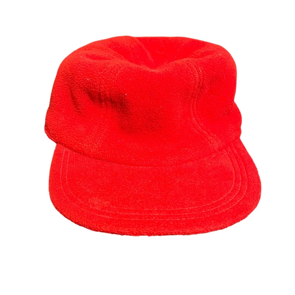 Vintage Y2K GAP Hat Cap Strap Back Red Fleece‎ Outdoors Size M/L 90s
